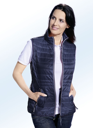 Functioneel vest met contrasterende biezen