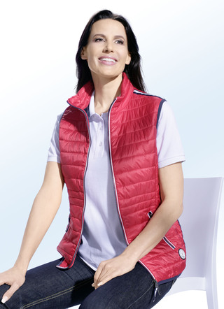 Functioneel vest in 2 kleuren met grosgrain lint aan de zijkant