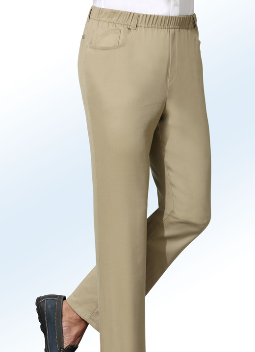 Broeken - Slip-on broek ‘Klaus Models’ in 4 kleuren, in Größe 024 bis 062, in Farbe CAMEL Ansicht 1