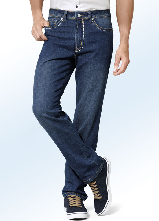 Jeans - Jeans in 2 kleuren, in Größe 024 bis 060, in Farbe DONKERBLAUW Ansicht 1