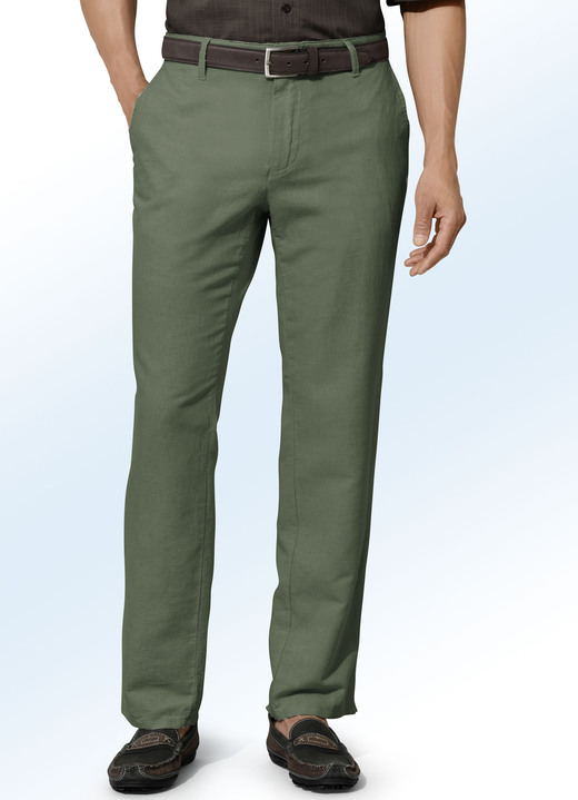 Broeken - 'Francesco Botti' broek, in 4 kleuren, in Farbe RIETGROEN