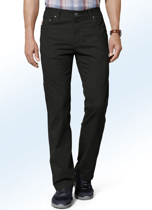 - 'Francesco Botti' broek, in 4 kleuren, in Größe 024 bis 060, in Farbe ZWART