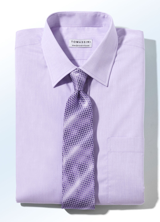 Businesshemden - Overhemd met Kentkraag in 5 kleuren en 2 designs, in Größe 038 bis 050, in Farbe LILA Ansicht 1