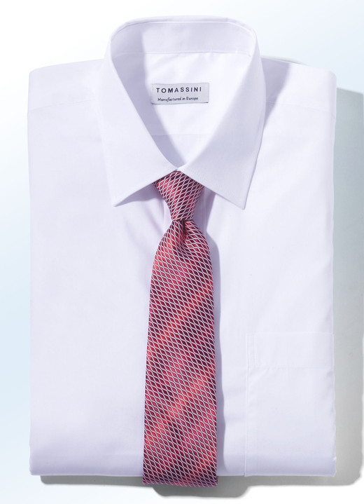 Businesshemden - Overhemd met Kentkraag in 5 kleuren en 2 designs, in Größe 038 bis 050, in Farbe WIT Ansicht 1