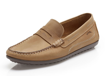 Moccasin loafer met leren binnenzool