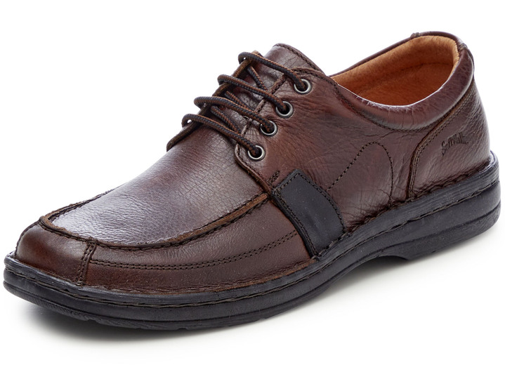 Instappers & veterschoenen - GINO GALANTE, stijlvolle heren veterschoenen met uitneembaar voetbed, in Größe 040 bis 047, in Farbe BORDEAUXROOD Ansicht 1