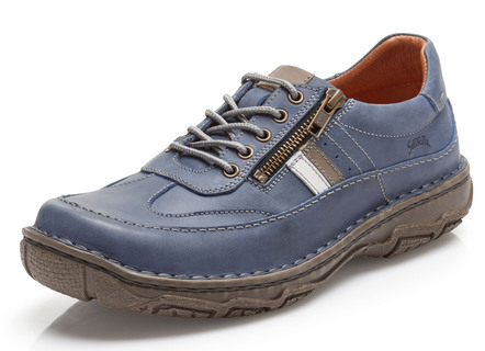 Veterschoenen met contrasterende biezen