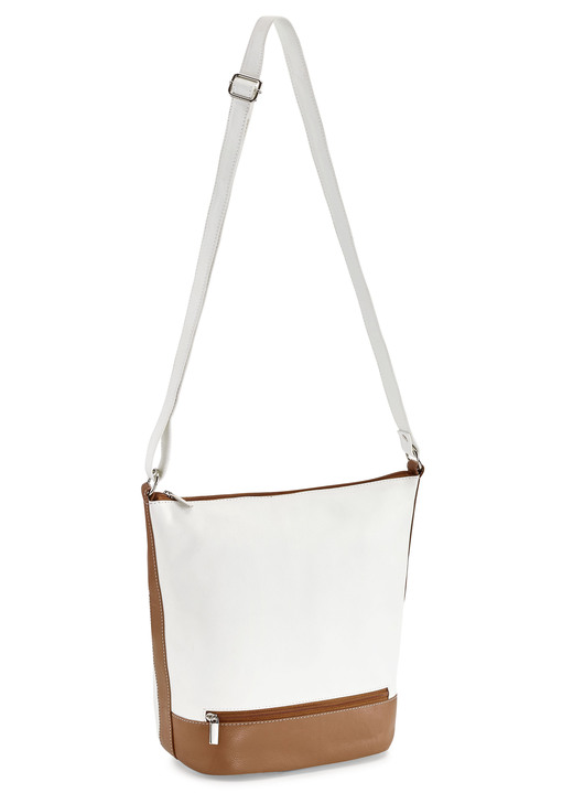 - Tas van volnerf nappaleer, in Farbe WITTE COGNAC Ansicht 1