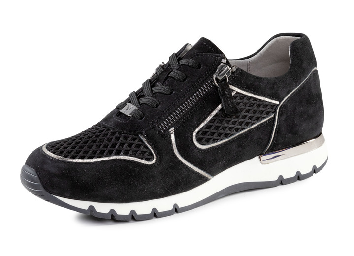 - Caprice sneakers gemaakt van glanzend suède, in Größe 036 bis 042, in Farbe SCHWARZ Ansicht 1