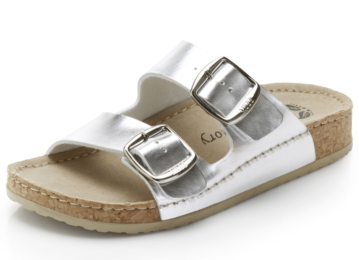 Sandalen & slippers - Mubb muiltjes gemaakt van zacht metallic synthetisch materiaal, in Farbe ZILVER