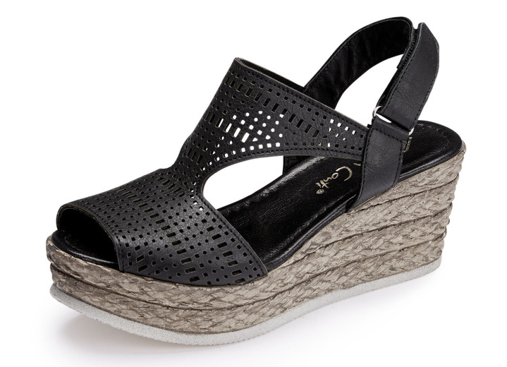 Sandalettes & slippers - Andrea Conti sandaal gemaakt van nappaleer, in Größe 036 bis 042, in Farbe ZWART Ansicht 1