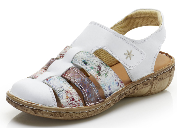 - Sandaal in zomers design, in Größe 036 bis 042, in Farbe WIT-MULTICOLOR