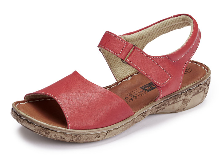 Sandalen & slippers - ELENA EDEN sandaal met verstelbare klittenbandsluiting, in Größe 035 bis 042, in Farbe ROOD Ansicht 1