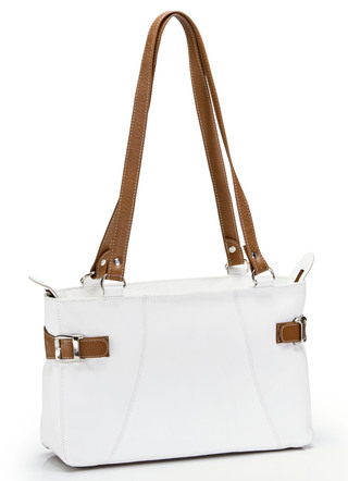 Laurina tas met cognac bruine bies