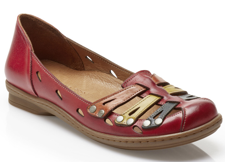 Pumps & ballerina - Gemini ballerina met luchtige openingen, in Größe 036 bis 042, in Farbe ROOD-MEERKLEURIG Ansicht 1