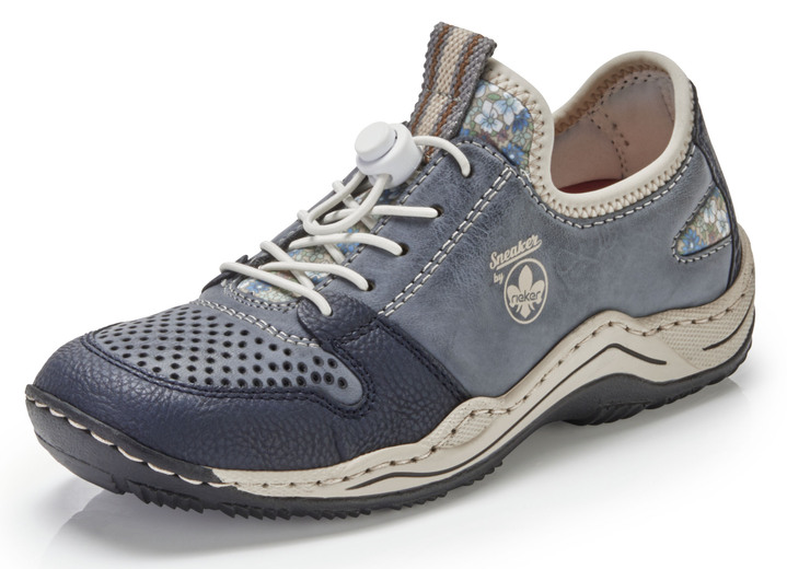 Instappers & veterschoenen - Rieker sneakers met snelsluiting, in Größe 036 bis 042, in Farbe JEANSBLAUW/BEIGE Ansicht 1