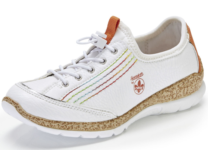 - Rieker sneakers met elastisch snelvetersysteem met stopper, in Größe 036 bis 042, in Farbe WIT-MULTICOLOR Ansicht 1