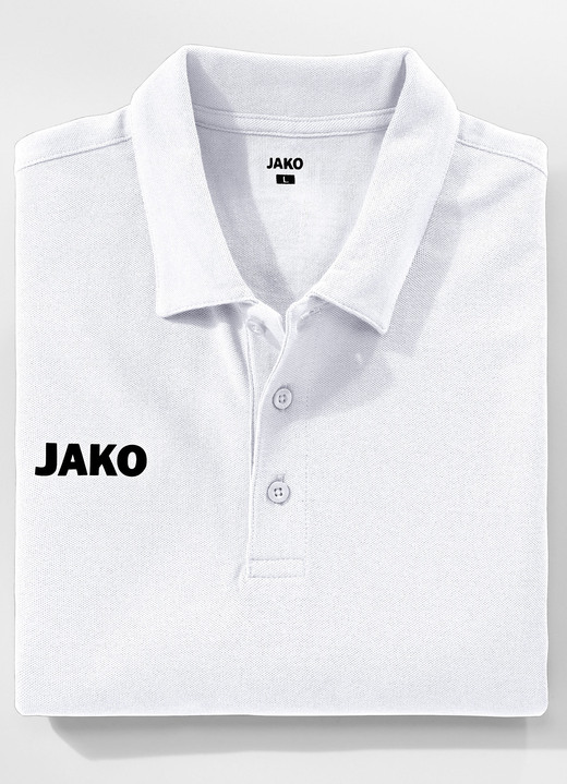 Vrijetijds shirts & -combinaties - Poloshirt van “Jako” in 5 kleuren, in Größe 3XL (58/60) bis XXL (56), in Farbe WIT Ansicht 1