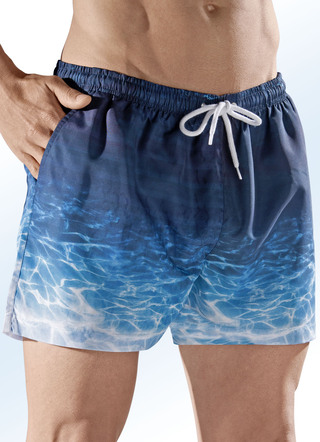Zwemshort, achterzak met klittenband, microvezel