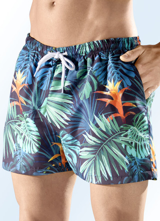 Zwemshort, achterzak met klittenband, microvezel