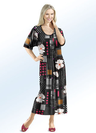 Kaftan met briljante, kleurige inkjetprint