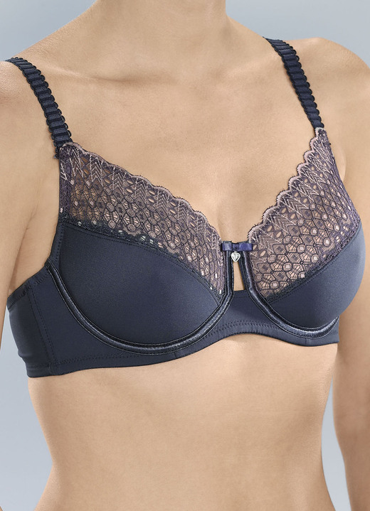 Tagwäsche - Sassa Zweierpack Bügel-BH, in Größe 075 bis 100, in Cup B, in Farbe 1X MARINE, 1X WEISS Ansicht 1