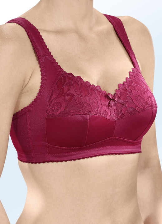 - BH mit elastischer Spitze, in Größe 080 bis 110, in Cup B, in Farbe BORDEAUX Ansicht 1
