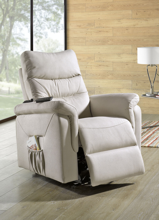 TV-Fauteuil / Relax-fauteuil - Relaxfauteuil met opstahulp, in Farbe ANTIEKCREME, in Ausführung met massagefunctie en hulp bij opstaan Ansicht 1