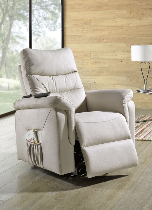 - Relaxfauteuil met opstahulp, in Farbe ANTIEKCREME, in Ausführung met massagefunctie en hulp bij opstaan Ansicht 1