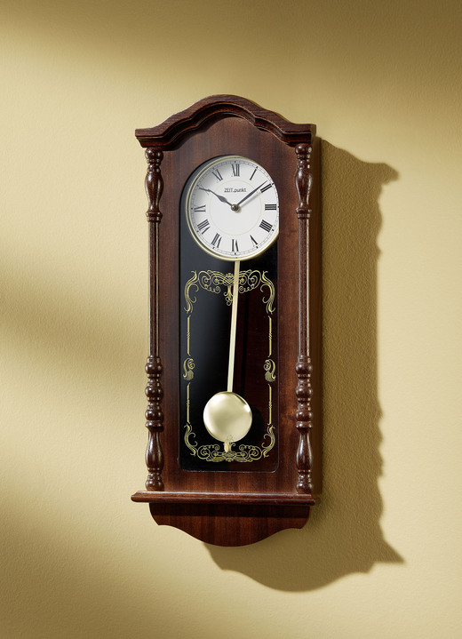 Horloges - Klassieke wandklok met regelaarbehuizing, in Farbe NOTENBOOM Ansicht 1