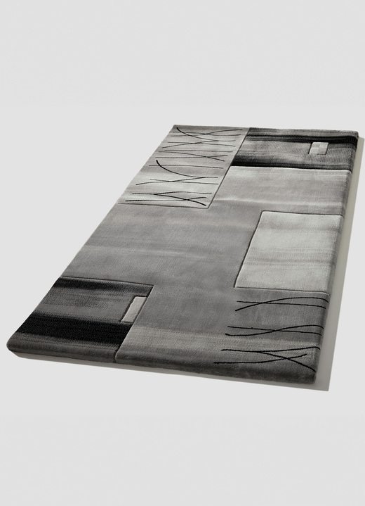 Modern - Bruggen, galerijen en tapijten met handgeleide contoursnijden, in Größe 111 (Brug, 60 x 110 cm) bis 288 (tapijt, 240 x 340 cm), in Farbe GRIJS Ansicht 1