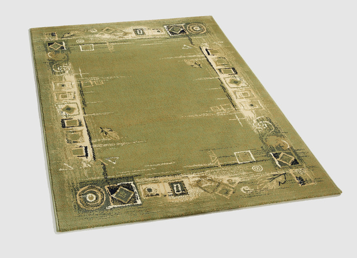 Klassiek - Bruggen en tapijten geschikt voor vloerverwarming, in Größe 111 (Brug, 60 x 110 cm) bis 300 (tapijt, 400x500 cm), in Farbe GROEN Ansicht 1
