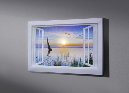 Led-schilderij op batterijen