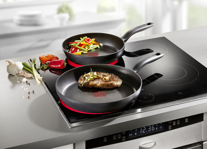 Potten & pannen - Tefal RVS pannen, 2 stuks, in Farbe ZWART Ansicht 1