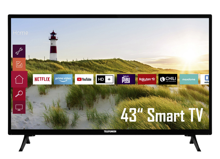 - Telefunken XF43K550 Full HD LED-TV, in Farbe ZWART