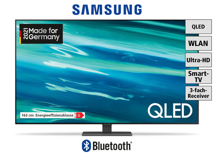 TV - Samsung 4K QLED-tv, in Farbe ANTHRAZIT Ansicht 1