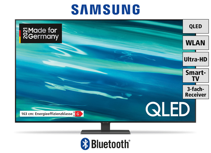 - Samsung 4K QLED-tv, in Farbe ANTRACIET Ansicht 1
