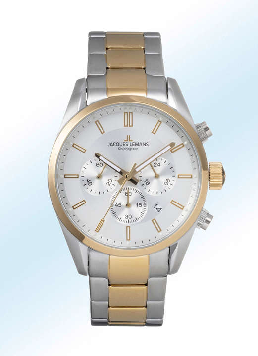 Kwartshorloges - Jacques Lemans quartz herenhorloge, in Farbe , in Ausführung Bicolor Ansicht 1