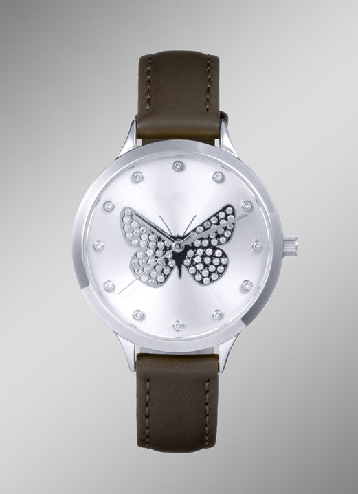 Quartz dameshorloge met leren band Dameshorloges BADER