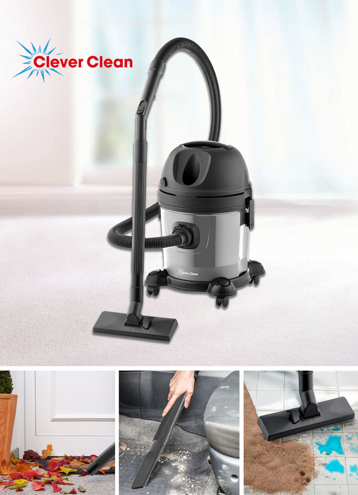 - Clever Clean 3-in-1 multifunctionele stofzuiger, in Farbe ZWART-GRIJS Ansicht 1