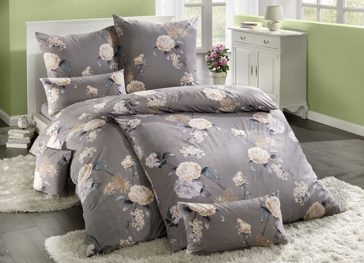 Beddengoed - Microvezel beddengoedset met ritssluiting, in Farbe GRIJS Ansicht 1