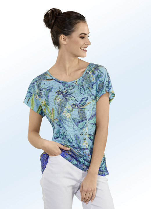 - Shirt met kleurrijke strass steentjes, in Größe 036 bis 052, in Farbe TURQUOISE-GROEN Ansicht 1