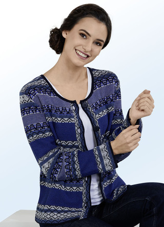 Vest in modieus streepdesign met patroonmix