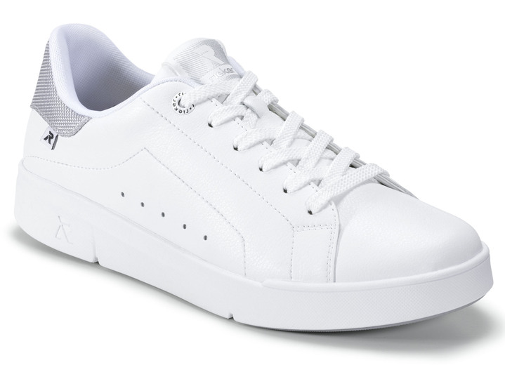 - Rieker vetersneakers met grijze textielrand, in Größe 036 bis 042, in Farbe WIT-GRIJS Ansicht 1