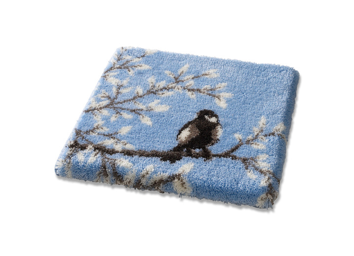 - Badkamerset met antislip-onderkant, van Grund, in Größe 100 (Matje, halfrond 50/80 cm) bis 112 (Toiletdekselafdekking 47/50 cm), in Farbe BLAUW Ansicht 1
