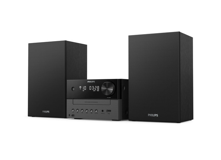 Muziekapparaten - Mini-stereosysteem Philips TAM3505/12 in klassiek design, in Farbe ZWART