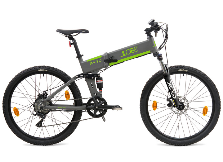 Elektrische fietsen - Llobe Herren-Akku-City-Bike mit Aluminiumrahmen, in Farbe SCHWARZ, in Ausführung 36V/13,2 Ah Lithium-Ionen-Akku, Reichweite ca. 90 km Ansicht 1