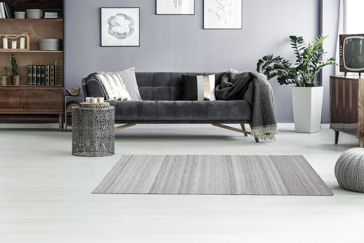 Terras vloer - Bruggen en tapijten geschikt voor woonruimte en buitengebruik, in Größe 102 (vloerkleed, 60 x 120 cm) bis 282 (Tapijt, 200 x 290 cm), in Farbe NATUURLIJK GRIJS Ansicht 1