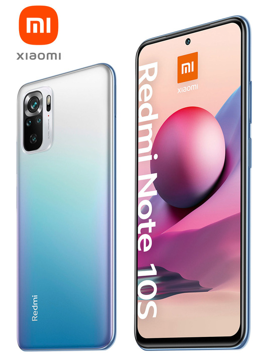 - Xiaomi Redmi Note 10S-smartphone, in Farbe BLAUW Ansicht 1