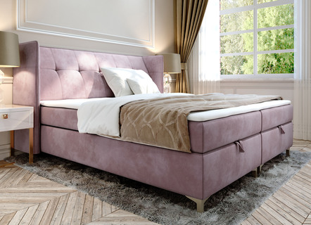 Boxspring bed met nachtkastje en topmatras